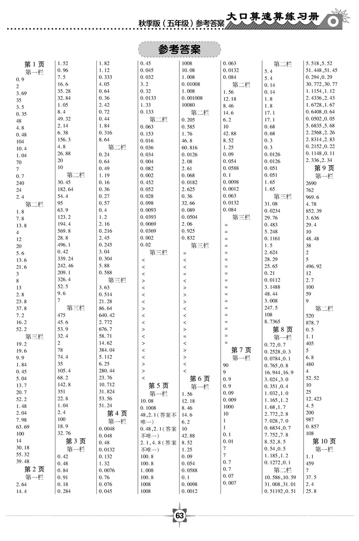 大口算速算练习册:秋季版.五年级\/薛谦:图书比价