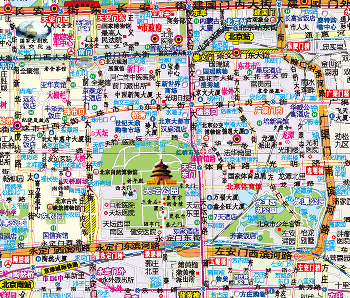 2016北京六环地图(等比例尺分幅 不变形版) 中图北斗文化传媒