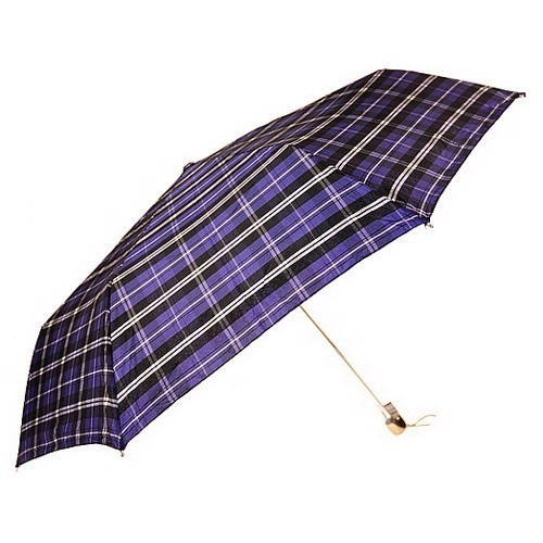 [当当自营]天堂 3323e线染拒水色织格防紫外线三折超轻铅笔伞4号格