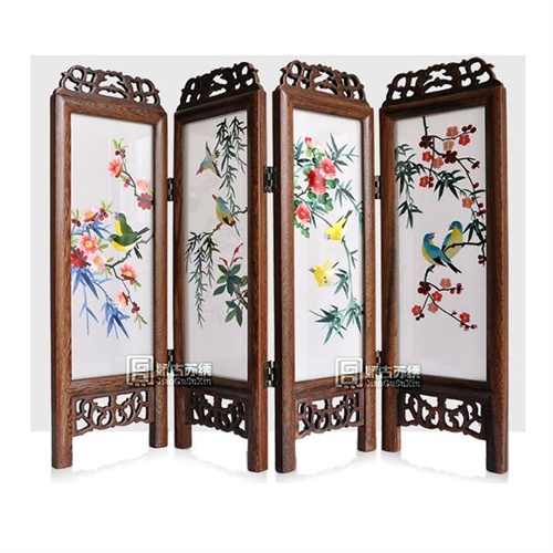 娇古苏绣 双面绣屏风摆件小屏风摆件办公屏风送领导桌面屏风