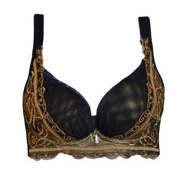 蓝芩lanqin 刺绣钛合金记忆钢圈胸型永不变形专业高端侧收新型美体