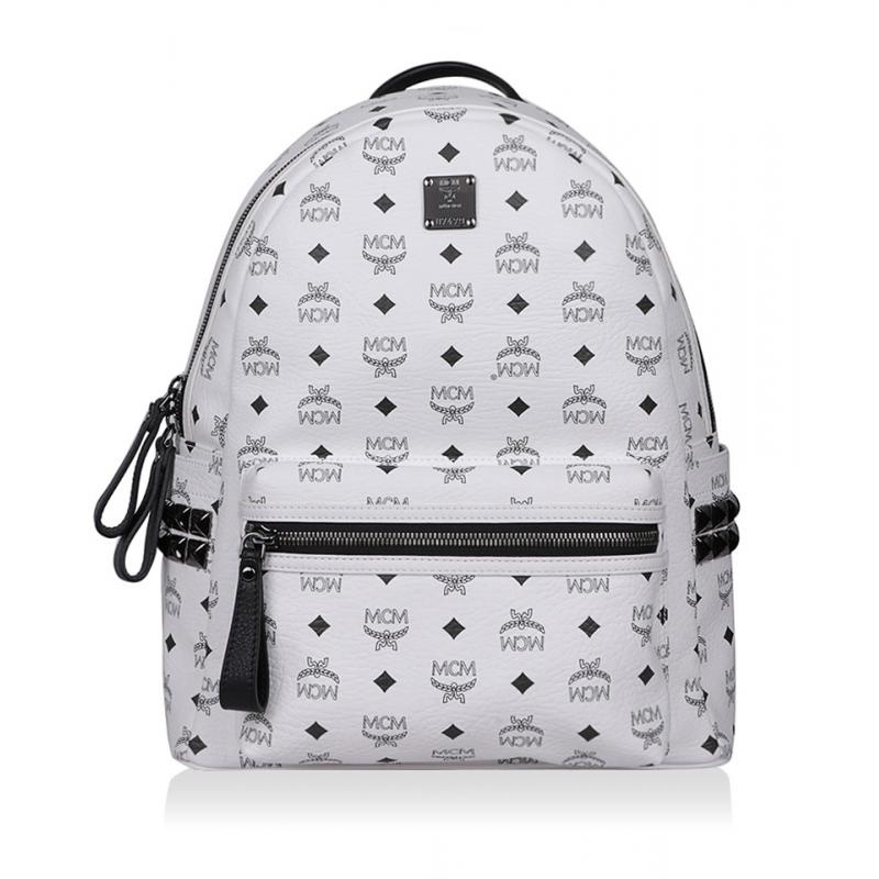 mcm 女包双肩包 旅行包 奢侈品 白色 pvc mmk4sve38 wt001