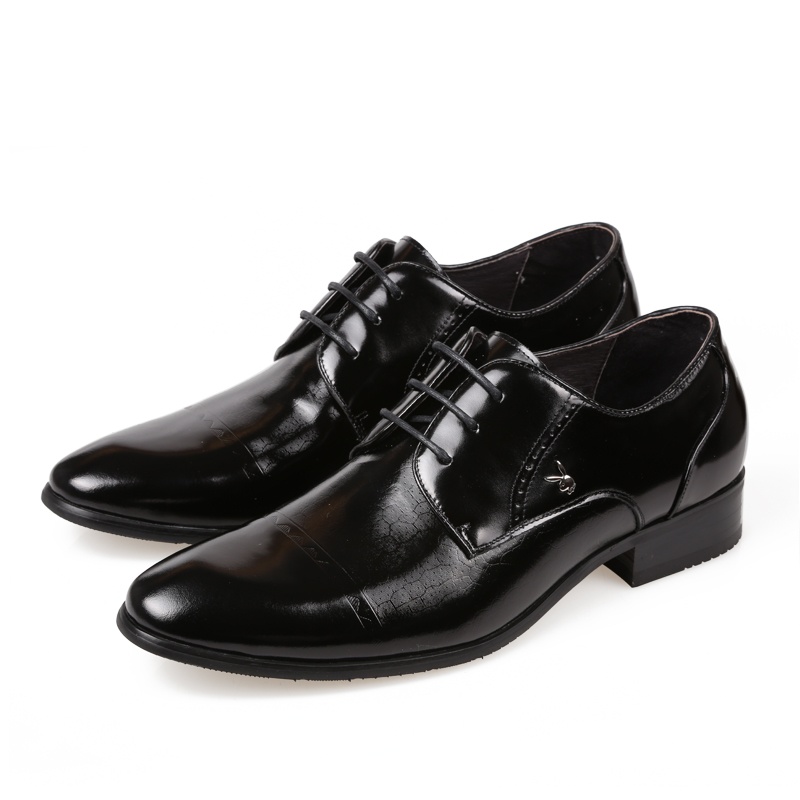 花花公子皮鞋男商务正装英伦尖头皮鞋男单鞋真皮男鞋流行男鞋正品