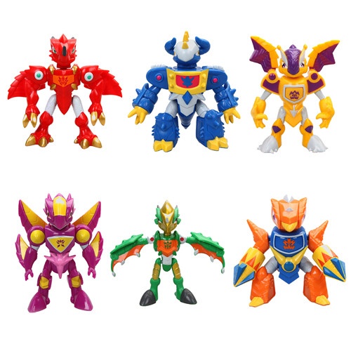 灵动 斗龙战士2 烈古拉 圣龙战神 赤炎战车 4寸益智变形 儿童玩具