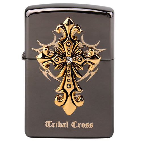 原装正品zippo打火机 日韩精品 黑冰宝石十字架