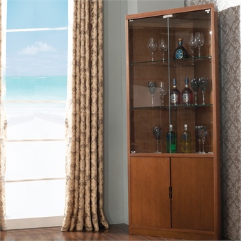 御品工匠 玻璃推拉门酒柜 带对拉门储物空间 转角酒柜km04