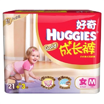 Huggies好奇 金装成长裤女 M21+3片（适合8-11公斤）