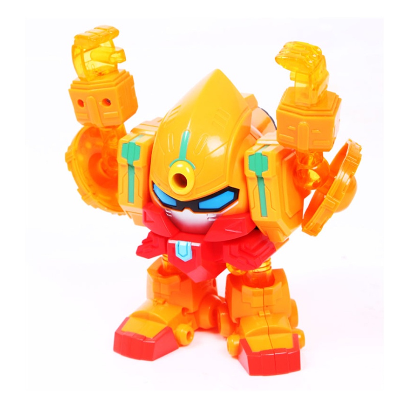 广博香橙战宝变形玩具削笔器/削笔机 xbq9772手摇卷笔刀 削笔刀